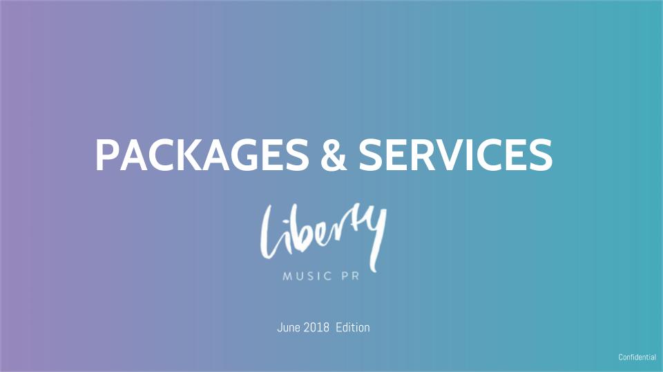 Packages & Rates Card Liberty Music PR