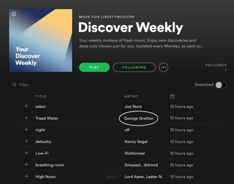 Spotify Playlist Pitching & Promotion Liberty Music PR